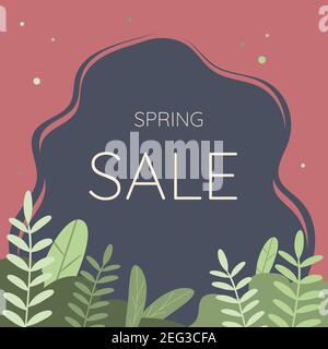 Tipografia della vendita primaverile. Scritta vendita primavera. Illustrazione vettoriale. Illustrazione Vettoriale