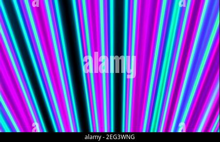Astratto sfondo lineare al neon rosa e blu. Foto Stock