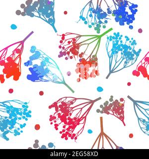 Ramoscelli senza cuciture con frutti di bosco. Illustrazione vettoriale Illustrazione Vettoriale