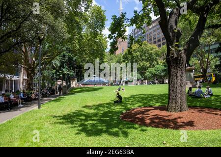 Sydney Park, Wynyard Park nel centro di Sydney, NSW, Australia Foto Stock