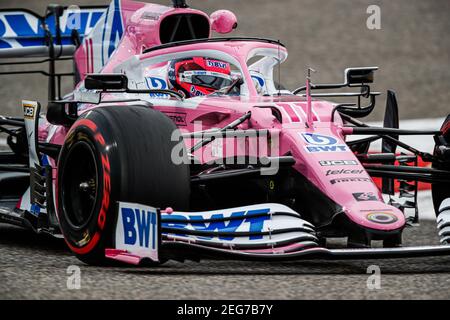 11 PEREZ Sergio (mex), Racing Point F1 RP20, azione durante il Gran Premio del Golfo Air Bahrain di Formula 1 2020, dal 27 al 29 novembre 2020 sul circuito Internazionale del Bahrain, a Sakhir, Bahrain - Foto Florent Gooden/DPPI Foto Stock