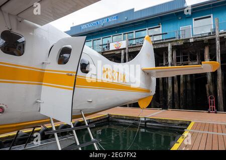 Il volo sul Ghiacciaio Taku ha avuto origine a Juneau, Alaska Foto Stock
