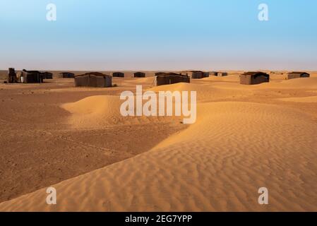 Dune di sabbia nel deserto del Sahara, Tagounite, Marocco Foto Stock