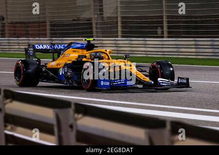 NORRIS Lando (gbr), McLaren Renault F1 MCL35, azione durante la Formula 1 Rolex Sakhir Grand Prix 2020, dal 4 al 6 dicembre 2020 sul circuito Internazionale del Bahrain, a Sakhir, Bahrain - Foto DPPI Foto Stock