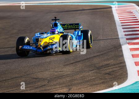 ALONSO Fernando (spa) alla guida della sua ex Renault R25 del 2005, azione durante la Formula 1 Etihad Airways Abu Dhabi Grand Prix 2020, dal 11 al 13 dicembre 2020 sul circuito di Yas Marina, ad Abu Dhabi - Foto DPPI Foto Stock