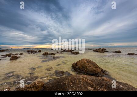 Thailandia Chon Buri Vista Oceano Foto Stock