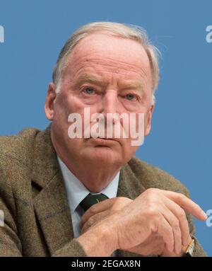 Alexander GAULAND avrà 80 anni il 20 febbraio 2021, Alexander GAULAND (candidato principale dell'AFD) Conferenza stampa dell'AFD nella conferenza stampa federale a Berlino, in Germania, il 25 settembre 2017. Ã‚Â | utilizzo in tutto il mondo Foto Stock