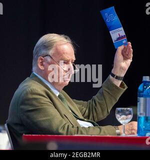 Alexander GAULAND avrà 80 anni il 20 febbraio 2021, Alexander GAULAND, presidente del partito AFD. Conferenza del partito federale AFD 2018, il 1 luglio 2018 ad Augusta/MESSEAUGSBURG/Germania. Ã‚Â | utilizzo in tutto il mondo Foto Stock