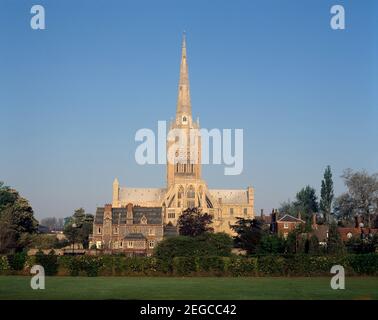 Regno Unito. Inghilterra. Norfolk. Cattedrale di Norwich. Foto Stock