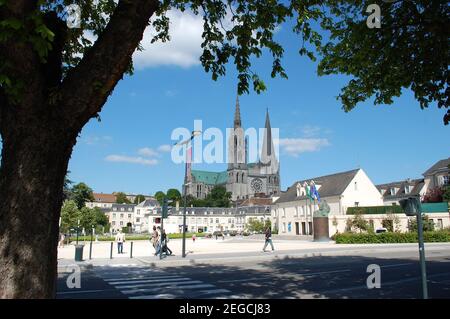 La cattedrale di Chartres Foto Stock