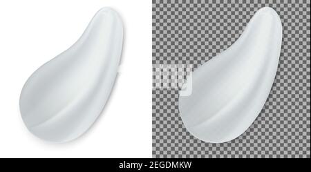 Tessuto cosmetico gel. Spruzzi di crema liquida. Sistema di striscio facciale isolato su trasparente. Illustrazione delle sbavature del fluido idratante. Bellezza co Illustrazione Vettoriale