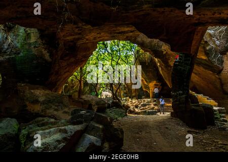 Grotte di Naida, Diu in giornata Foto Stock