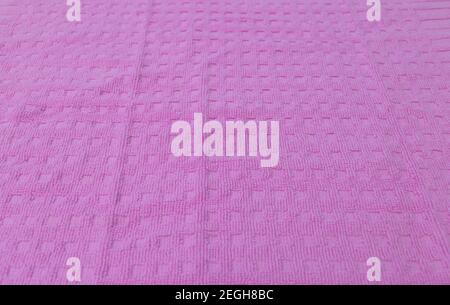 Tessuto di backgrond di cotone rosa - panno asciutto di Hygiene. Foto Stock