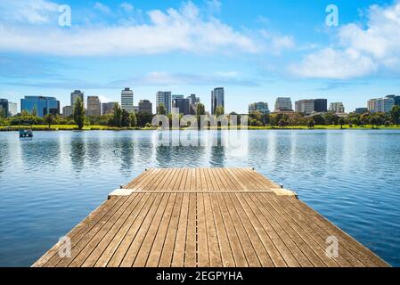 scenario di albert park a victoria, melbourne, australia Foto Stock