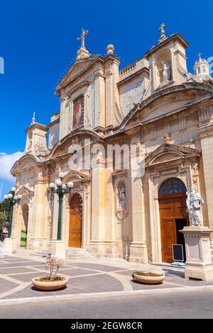 Basilica di San Paolo, il Rabat. Chiesa Parrocchiale cattolica romana situata a Rabat, Malta Foto Stock