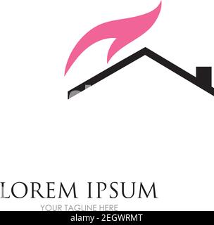 Logo di assistenza domiciliare simbolo di icona vettoriale logo House Care modello, logo Medical House Illustrazione Vettoriale