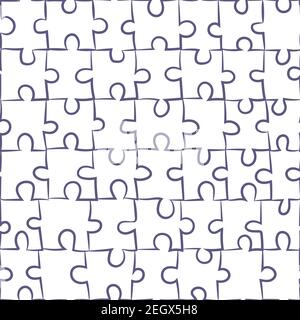 Modello senza giunture con pezzi di puzzle Illustrazione Vettoriale