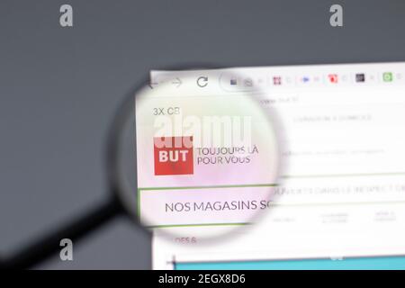 New York, Stati Uniti d'America - 15 Febbraio 2021: Ma sito web in browser con logo aziendale, editoriale illustrativo Foto Stock