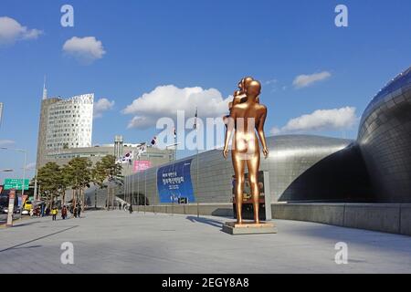 Progettazione di Dongdaemun Plaza a Seoul, Corea del Sud Foto Stock