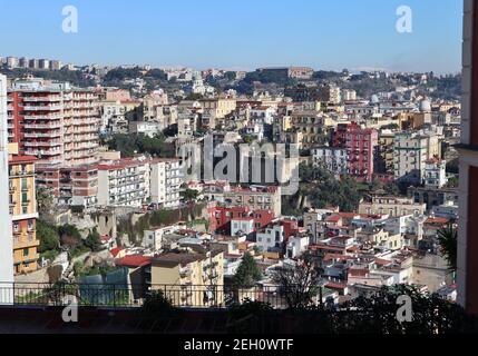 Napoli - Panorama verso Capodimonte dalla Pedamentina Foto Stock