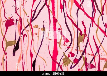 Forti spruzzi di calore artistico in tonalità rosa. Sfondo futuristico di colore moderno. Grafica frattale per un design grafico creativo. Foto Stock