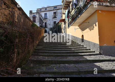 Napoli - Scalinata verso San Martino Foto Stock