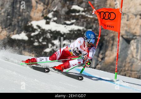 Cortina (BL, Italia. 19 Feb 2021. Cortina (BL), Italia, Labirinti, 19 febbraio 2021, Marco SCHWARZ (AUT) durante i Campionati mondiali DI SCI alpino 2021 FIS - Slalom gigante - uomini - gara di sci alpino Credit: Luca Tedeschi/LPS/ZUMA Wire/Alamy Live News Foto Stock