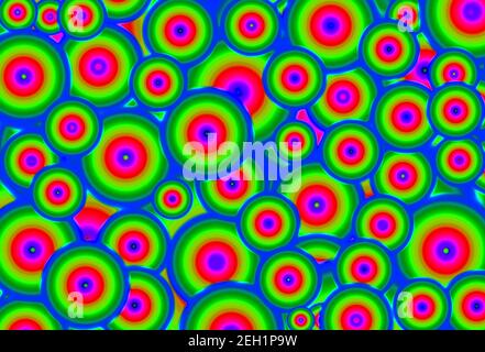 Multi-colore di cerchi senza giunture modello per Abstract background Foto Stock