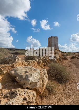 La Torre di Golden Bay, Malta Foto Stock