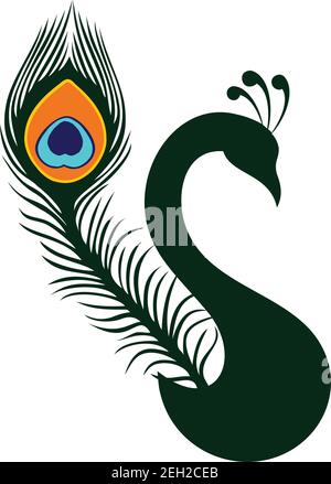 peacock astratto lettera s icona vettore concetto di disegno Illustrazione Vettoriale