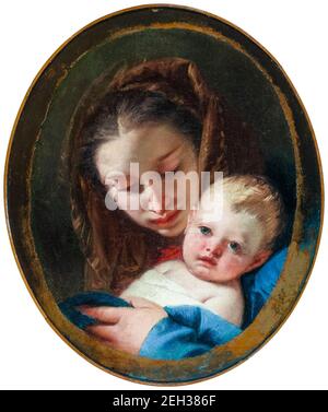 Giovanni Battista Tiepolo, Madonna col Bambino, pittura, 1730-1745 Foto Stock