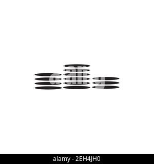 Icone di finanza di affari, segni di soldi. Vettore Foto Stock