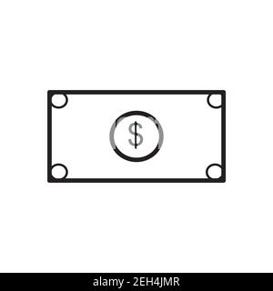 Icone di finanza di affari, segni di soldi. Vettore Foto Stock