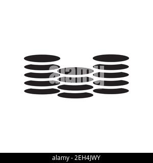 Icone di finanza di affari, segni di soldi. Vettore Foto Stock