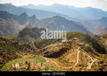 Paesaggio, durante il Rally Islas Canarias 2020, 5° appuntamento del Campionato europeo Rally FIA 2020, dal 26 al 28 novembre 2020 a Las Palmas de Gran Canaria, Spagna - Foto Grégory Lenenmand / DPPI Foto Stock