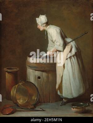 La truffa Maid, c.. 1738. Foto Stock