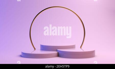 Spazio minimo di rendering 3d della piattaforma Foto Stock
