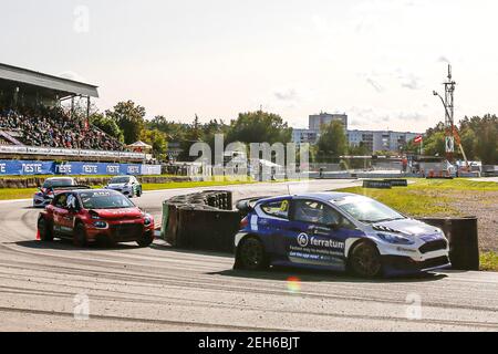 Projekt e, BAUMANIS Janis (LVA), Team Stard (AUT), Ford Fiesta, azione durante il Neste World RX di riga-Lettonia, 5° round del FIA World Rallycross Championship 2020, FIA WRX, dal 19 al 20 settembre 2020 sul Bikernieku Kompleksa Sporta Baze, a riga, Lettonia - Foto Maria Paulo / DPPI Foto Stock