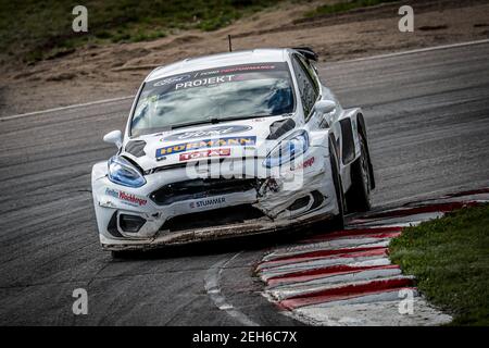 Projekt e, NEUBAUER Hermann, Ford Fiesta, azione durante lo Swecom World RX di Svezia, 1° round del FIA World Rallycross Championship 2020, FIA WRX, dal 21 al 23 agosto 2020 sulla Holjes Motorstadion, a Holjes, Svezia - Foto Paulo Maria / DPPI Foto Stock