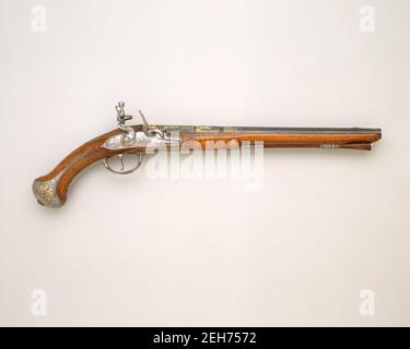 Pistola flintlock realizzata per Carlo XI di Svezia (1655-1697), francese, Parigi, datata 1676. Foto Stock