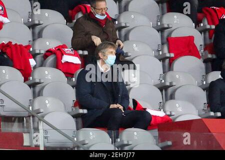 Direttore di Ajax Edwin van der SAR partecipa alla UEFA Europa League, round del 32, 1° incontro di calcio tra Lille OSC (LOSC) e AFC Ajax Amsterdam il 18 febbraio 2021 allo Stade Pierre Mauroy a Villeneuve-d'Ascq vicino Lille, Francia - Foto Jean Catuffe / DPPI Foto Stock