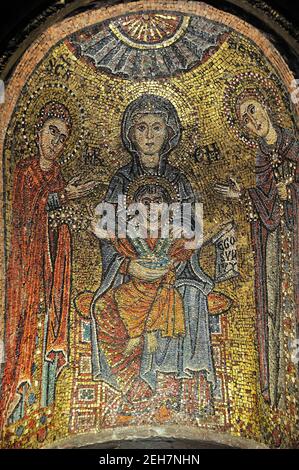 Italia, Roma, basilica di Santa Prassede, cappella di San Zenone, mosaici (IX secolo) Foto Stock