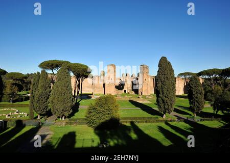 Italia, Roma, Terme di Caracalla, Terme romane Foto Stock