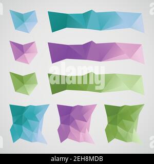 Caselle di testo Triangolo astratto Illustrazione Vettoriale