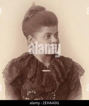 Ida B. WELLS (1862-1931) giornalista investigativo americano, educatore e uno dei fondatori del NAACP. Circa 1893. Foto Stock