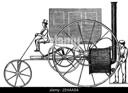 RICHARD TREVITHICK (1771-1833) ingegnere minerario inglese e inventore del Carrozza a vapore di Londra nel 1803 Foto Stock