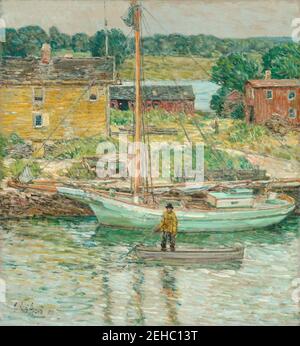 Oyster Sloop, COB c1902 Childe Hassam. Foto Stock