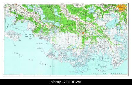 New Orleans, Louisiana, mappa 1963, 1:250000, Stati Uniti d'America da Timeless Maps, dati U.S. Geological Survey Foto Stock