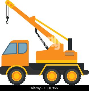 logo dell'attrezzatura pesante isolato su sfondo bianco. illustrazione vettoriale Illustrazione Vettoriale