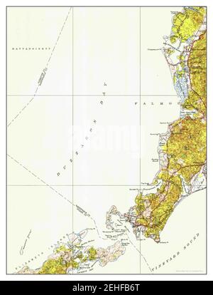 Woods Hole, Massachusetts, mappa 1953, 1:31680, Stati Uniti d'America da Timeless Maps, dati U.S. Geological Survey Foto Stock